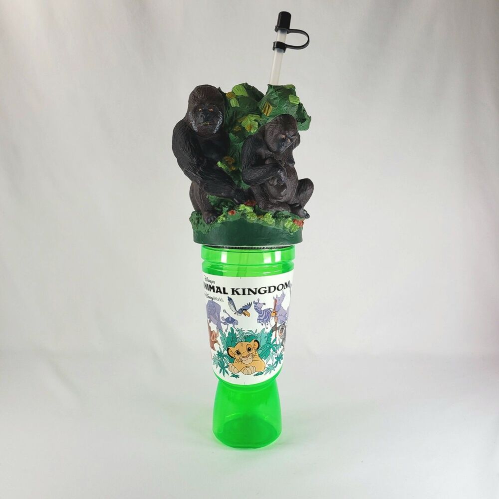 Vintage Walt Disney Souvenir Cup Gorilla Animal Kingdom Topper Collectible Y2K